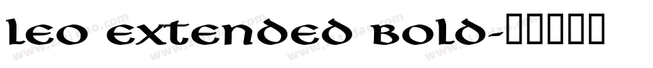 Leo Extended Bold字体转换
